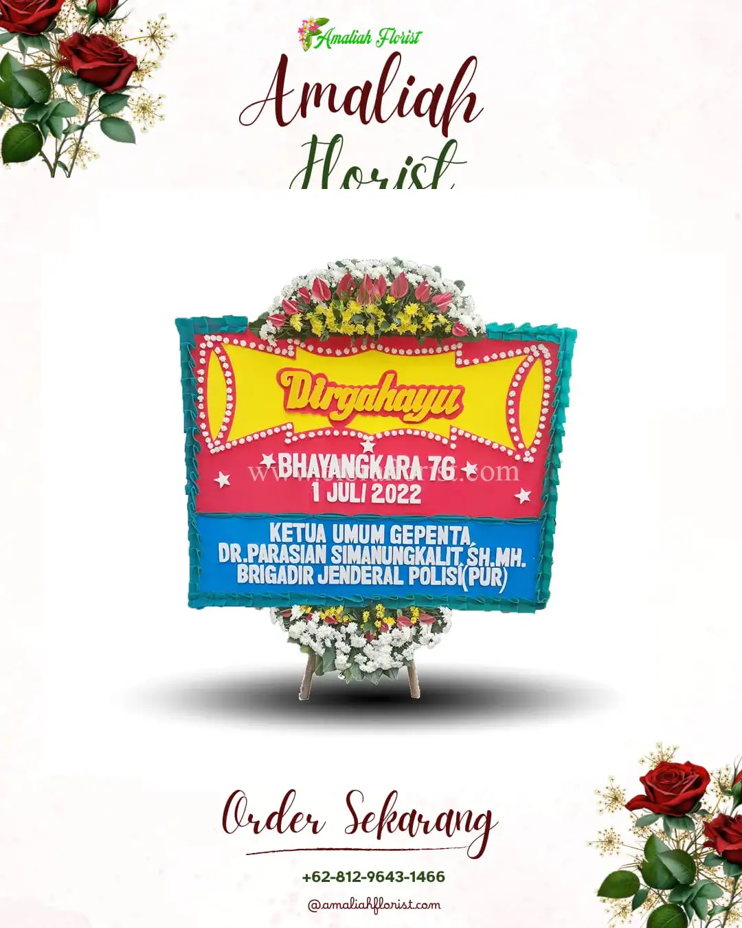 Papan Bunga HUT Ulang Tahun Klampis Ngasem